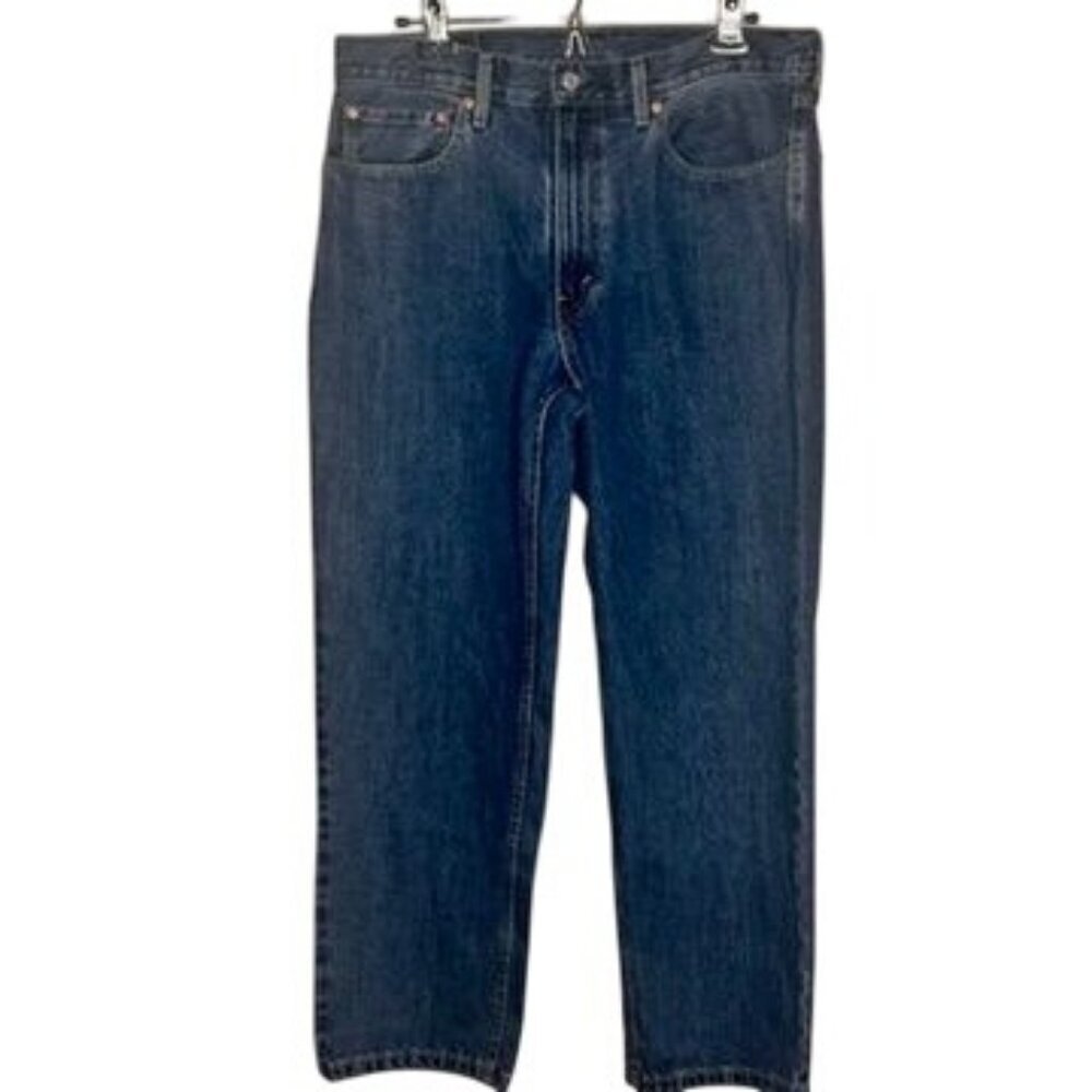 Levis 550 Mens Relaxed Fit Jeans W35 L30 Dark Blue Denim 005550-4886